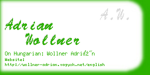 adrian wollner business card